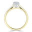 0.75 CT Pear Cut Solitaire Engagement Ring With Channel Pave Setting - crownmoissanite