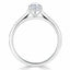 0.75 CT Pear Cut Solitaire Engagement Ring With Channel Pave Setting - crownmoissanite