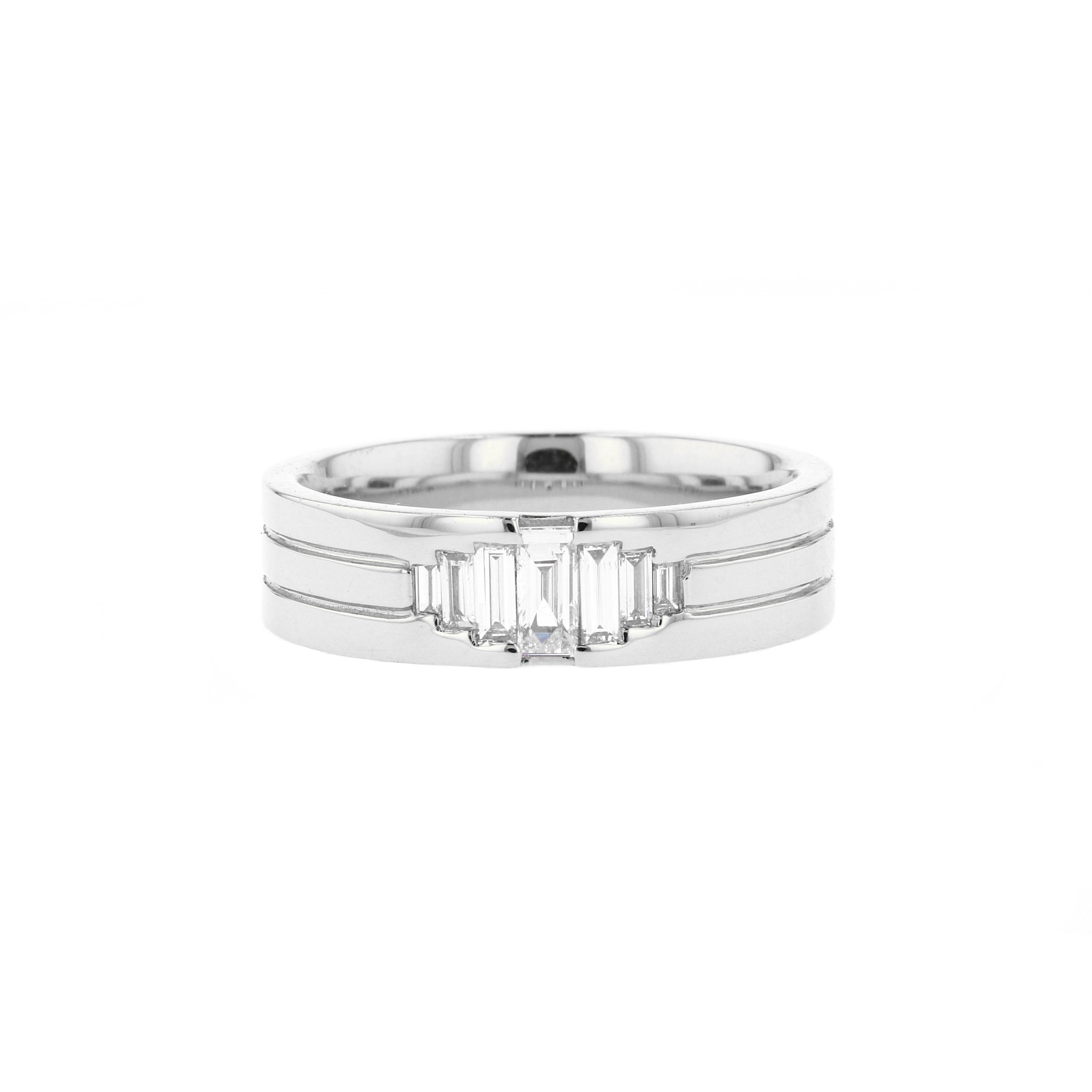 Stone Setting Classic High-Polish Finish Men's Band - crownmoissanite