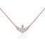 0.32 TCW Round & Marquise Moissanite Diamond Petal Style Necklace - crownmoissanite