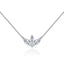 0.32 TCW Round & Marquise Moissanite Diamond Petal Style Necklace - crownmoissanite