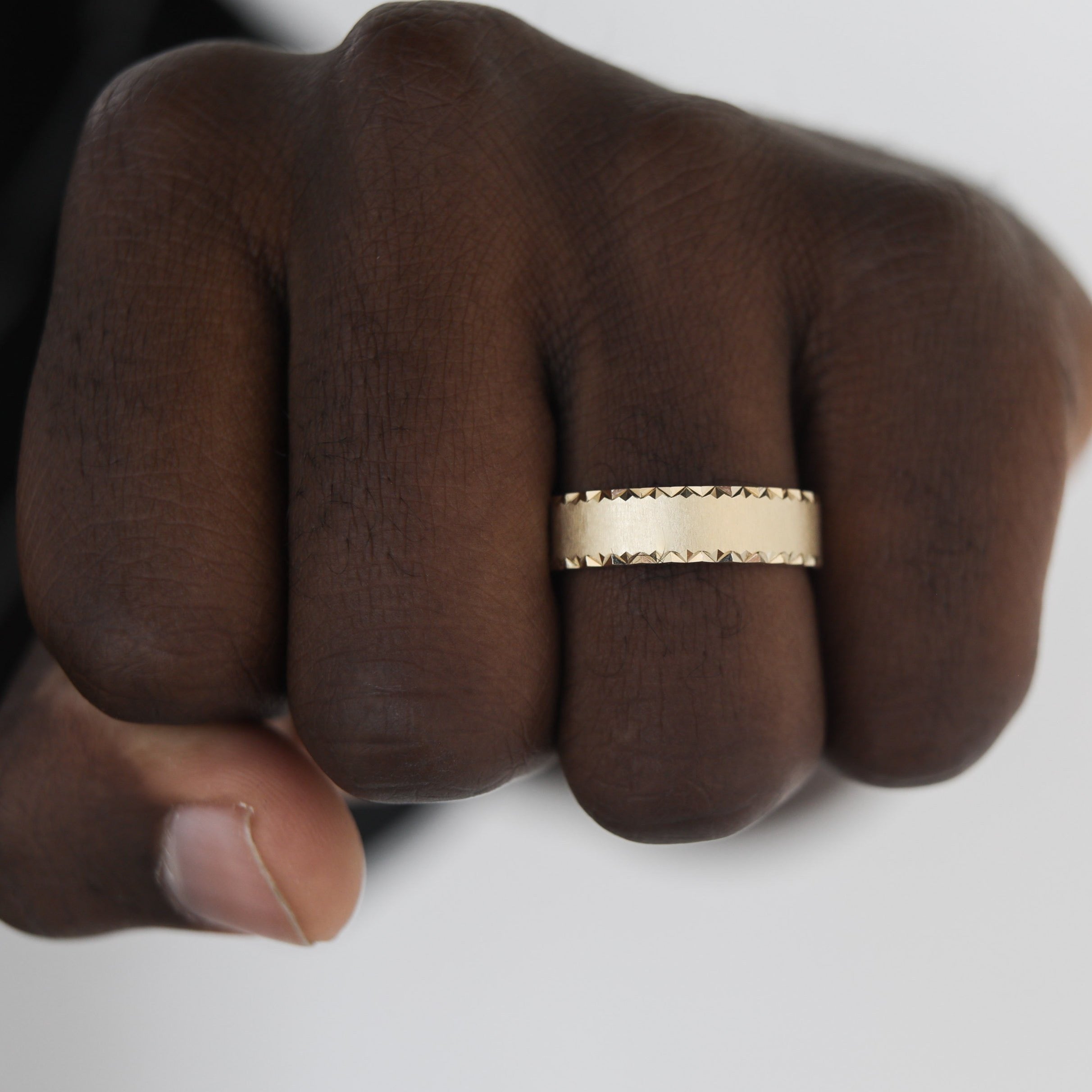 Satin-Finish Classic Yellow Gold Men's Band - crownmoissanite