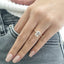 2.0 CT Emerald Shaped Moissanite Hidden Halo Engagement Ring - crownmoissanite