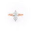 1.58 CT Marquise Shaped Moissanite Hidden Halo Engagement Ring - crownmoissanite