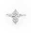 1.58 CT Marquise Cut Solitaire Hidden Halo Setting Moissanite Engagement Ring - crownmoissanite