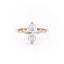 1.58 CT Marquise Cut Solitaire Pave Setting Moissanite Engagement Ring - crownmoissanite
