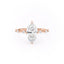 1.58 CT Marquise Shaped Moissanite Hidden Halo Engagement Ring - crownmoissanite