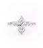 1.58 CT Marquise Cut Solitaire Dainty Engagement Ring With Hidden Halo Setting - crownmoissanite