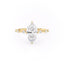 1.58 CT Marquise Cut Solitaire Dainty Engagement Ring With Hidden Halo Setting - crownmoissanite