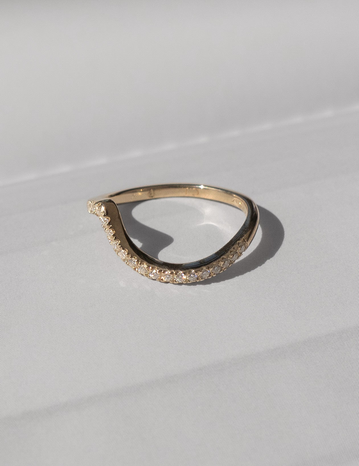 0.30 TCW Round Moissanite Wave Eternity Wedding Band