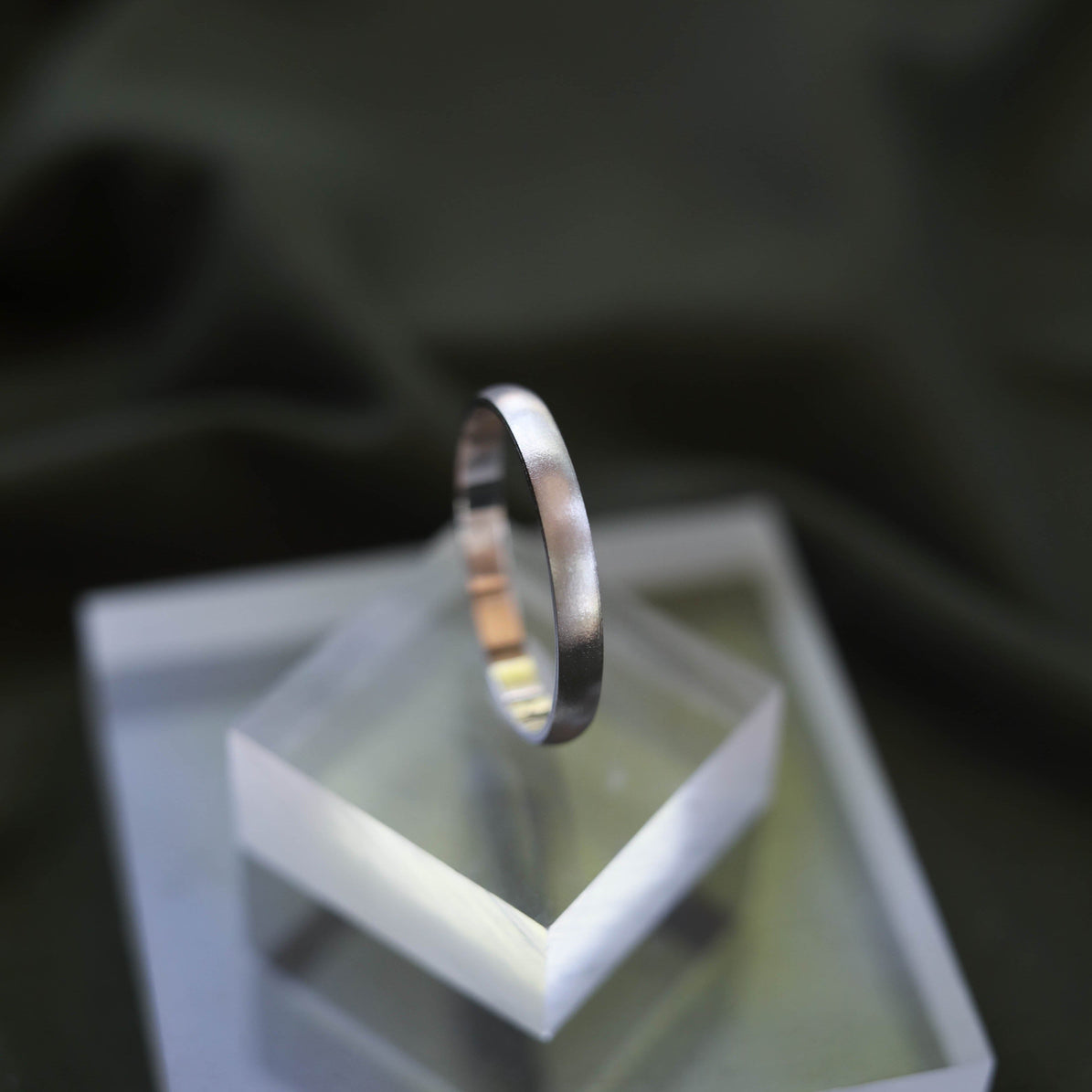 Satin-Finish Regular Yellow Gold Men's Band - crownmoissanite