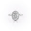 2.10 CT Oval Cut Halo Moissanite Engagement Ring - crownmoissanite