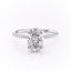 2.10 CT Oval Cut Solitaire & Pave Setting Moissanite Engagement Ring - crownmoissanite
