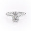 2.10 CT Oval Shaped Moissanite Hidden Halo Engagement Ring - crownmoissanite
