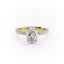 2.10 CT Oval Cut Solitaire 3 Side Pave Set Moissanite Engagement Ring - crownmoissanite