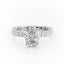 2.10 CT Oval Cut Solitaire Pave Setting Moissanite Engagement Ring - crownmoissanite