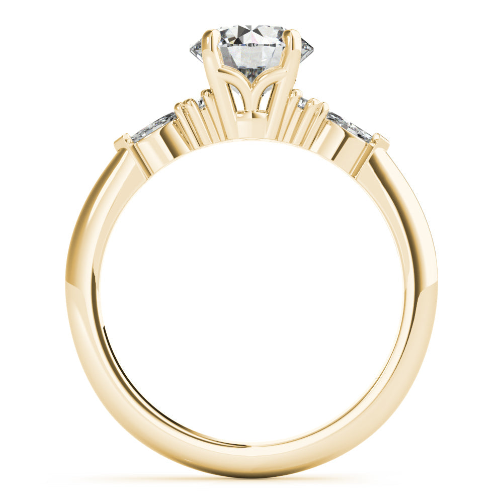 1.5 - 3.5 CT Round Moissanite Cluster Style Engagement Ring