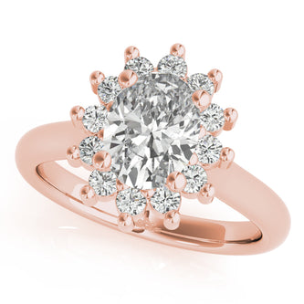 1.5 - 3.5 CT Oval Moissanite Halo Engagement Ring