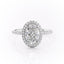 2.10 Oval Cut Halo Style Moissanite Engagement Ring - crownmoissanite