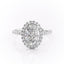 2.10 CT Oval Shaped Moissanite Halo Engagement Ring - crownmoissanite