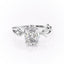 2.72 CT Oval Solitaire Twig Pave Setting Moissanite Engagement Ring - crownmoissanite