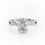 2.10 CT Oval Solitaire Cross Over Pave Set Moissanite Engagement Ring - crownmoissanite