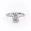 2.10 CT Oval Cut Solitaire Pave Setting Moissanite Engagement Ring - crownmoissanite