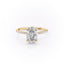 2.10 CT Oval Cut Solitaire & Pave Setting Moissanite Engagement Ring - crownmoissanite