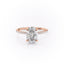 2.10 CT Oval Cut Solitaire & Pave Setting Moissanite Engagement Ring - crownmoissanite