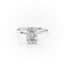 2.10 CT Oval Shaped Moissanite Hidden Halo Engagement Ring - crownmoissanite