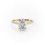 2.72 CT Oval Cut Pave Setting Moissanite Engagement Ring - crownmoissanite