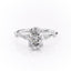 2.10 CT Oval Cut Hidden Halo Dainty Style Moissanite Engagement Ring - crownmoissanite