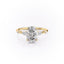 2.10 CT Oval Cut Hidden Halo Dainty Style Moissanite Engagement Ring - crownmoissanite