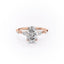 2.10 CT Oval Cut Hidden Halo Dainty Style Moissanite Engagement Ring - crownmoissanite