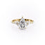 2.0 CT Pear Shaped Moissanite Cluster Engagement Ring - crownmoissanite