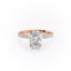 2.10 CT Oval Cut Hidden Halo Pave Setting Moissanite Engagement Ring - crownmoissanite