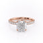 2.15 CT Cushion Cut Pave Moissanite Engagement Ring - crownmoissanite