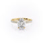 2.10 CT Oval Cut Hidden Halo Pave Setting Moissanite Engagement Ring - crownmoissanite