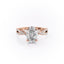 2.10 CT Oval Solitaire Cross Over Pave Set Moissanite Engagement Ring - crownmoissanite