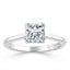 1.0 CT Cushion Cut Moissanite Solitaire Engagement Ring - crownmoissanite