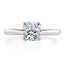 1.0 CT Cushion Cut Solitaire Moissanite Engagement Ring - crownmoissanite