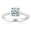 1.0 CT Cushion Shaped Moissanite Solitaire Engagement Ring - crownmoissanite