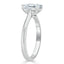 1.0 CT Emerald Cut Moissanite Solitaire Engagement Ring - crownmoissanite