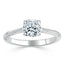 1.25 CT Cushion Shaped Moissanite Solitaire Engagement Ring - crownmoissanite