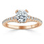 1.0 CT Cushion Cut Hidden Halo Pave Moissanite Engagement Ring - crownmoissanite