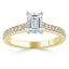0.75 CT Emerald Cut Solitaire Moissanite Engagement Ring - crownmoissanite