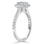 1.0 CT Cushion Shaped Moissanite Halo Engagement Ring - crownmoissanite