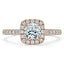 1.0 CT Cushion Shaped Moissanite Halo Engagement Ring - crownmoissanite