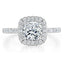 1.5 CT Cushion Shaped Moissanite Halo Engagement Ring - crownmoissanite
