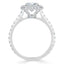 1.5 CT Cushion Cut Halo Pave Setting Moissanite Engagement Ring - crownmoissanite